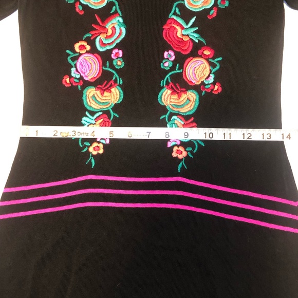 Nanette Lepore Floral Knit Embroidered Cutout Mini Dress XS - Picture 13 of 15
